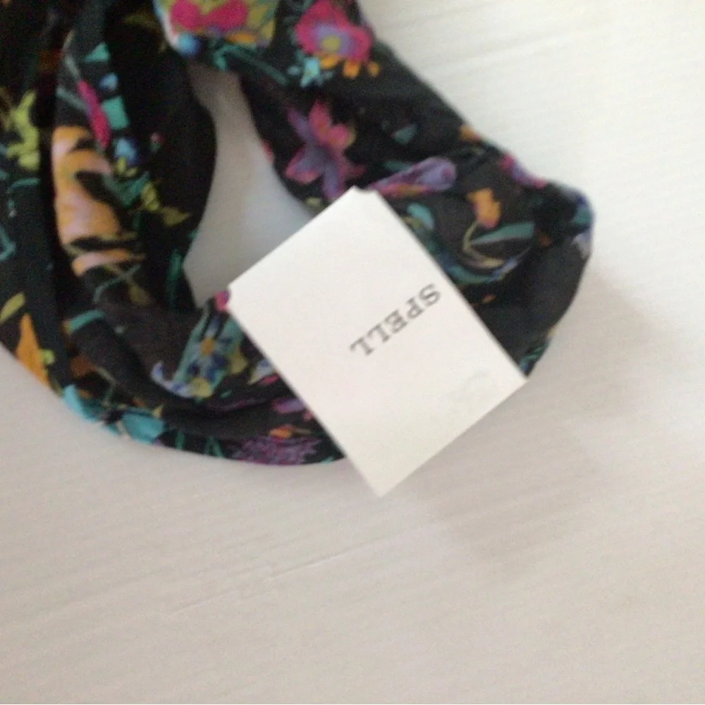 NEW! Rare Spell Black Floral Tote Bag with Multicolor Blooms